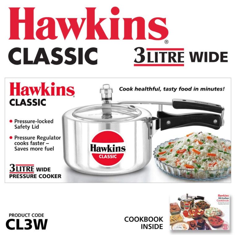 Hawkins Classic 3 Litre Wide Pressure Cooker.