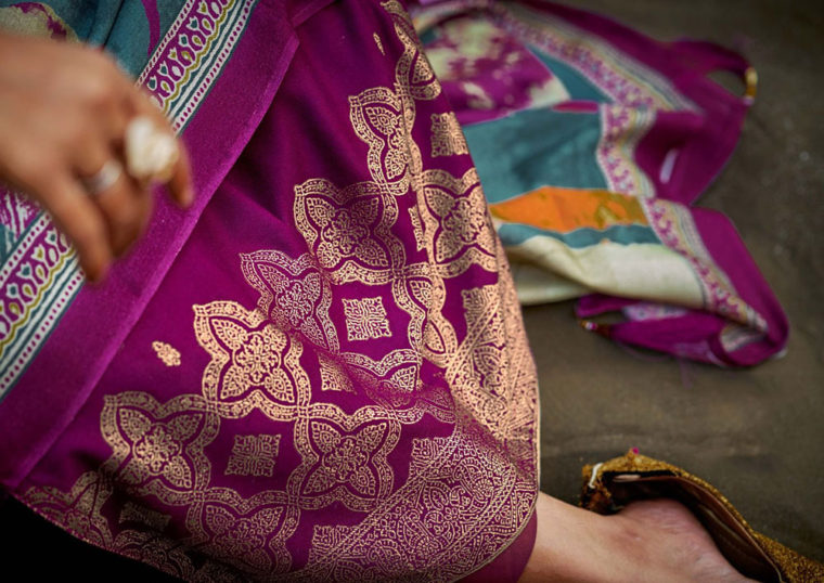 Pure Woolen Pashmina Suit with Swaroski Work Shiraz