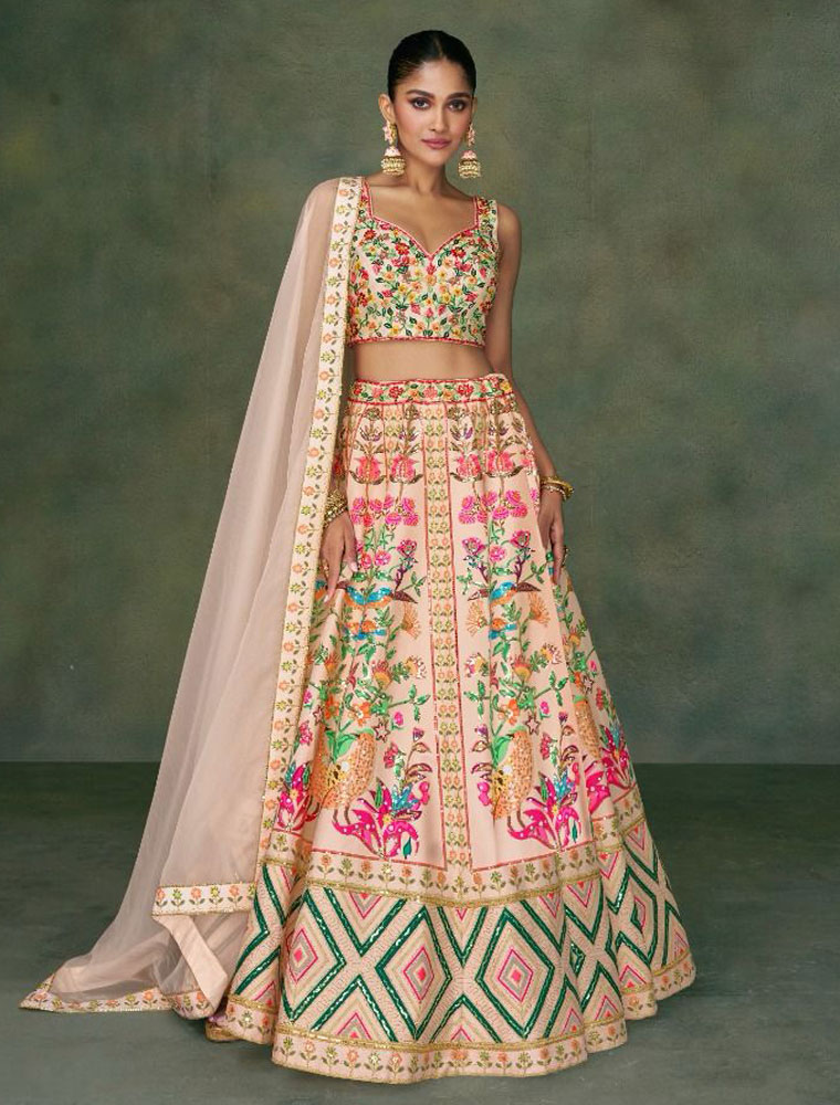 Amazon.com: Trendy Indian Wedding Style Silk Lehenga Choli For Women Party  Wear Fully Stitched Ready To Wear Dress : Clothing, Shoes & Jewelry